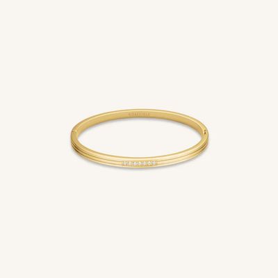 Rosefield Jewellery Goudgestreepte bangle met kristallen JBSCG-J1037