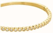 D.LOUISE Bezel Tennis Bangle Gold Cubic Zirconia Stones SKB-025-01