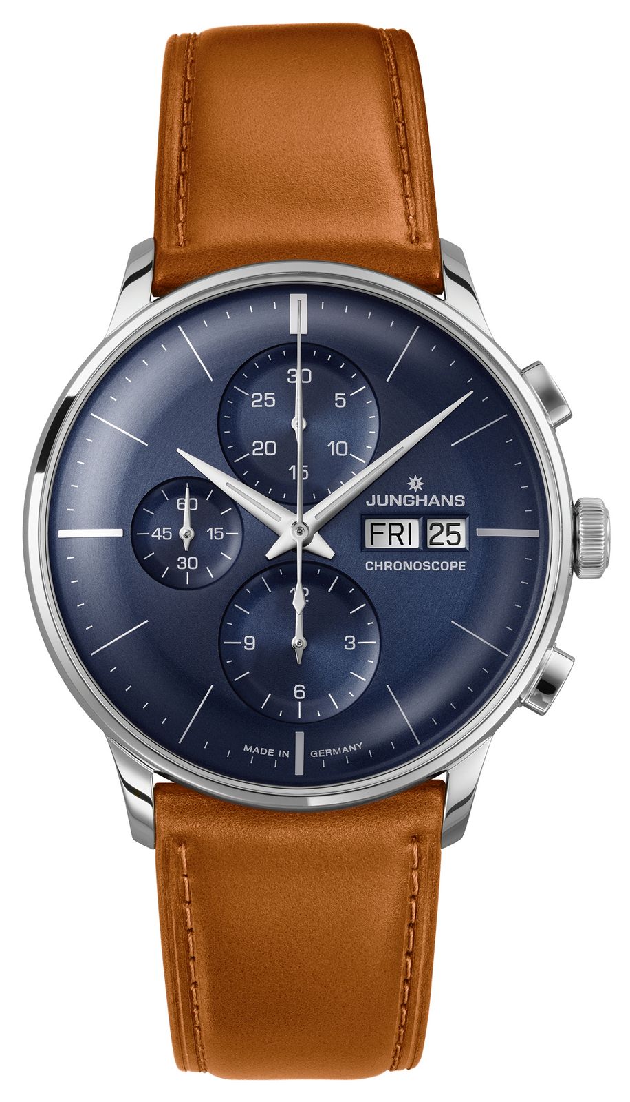 Junghans Meister chronoscoop engels dag saffier kristal 27/ horloge