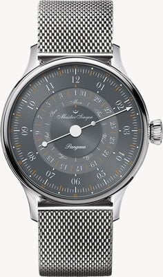 MeisterSinger Pangaea Day Date 365 (40mm) Grey Sunburst Dial / Stainless Steel Mesh Bracelet PDD365927_MLN20