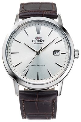 Orient Mechanical Contemporary (41.6mm) Silver Dial / Brown Leather Strap RA-AC0F07S30B