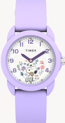 Timex x Peanuts Youth Spring (30mm) White Dial / Lilac Silicone Strap TW2Y51200