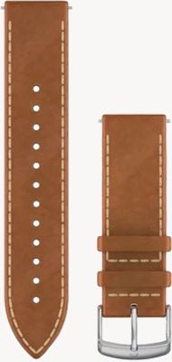 Garmin Quick Release Strap (20mm) Tan Italian Leather / Silver Hardware - Strap Only 010-12691-0A