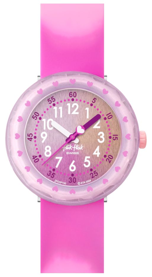 Flik Flak Fuze en rose (36,70 mm) cadran dÃ©gradÃ© rose / montre