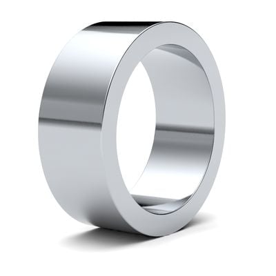 James Moore Wedding Rings | 18ct White Gold | 8mm | Heavy | Flat | AG_8GHF-18W