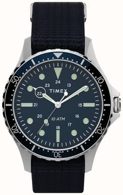 Timex Męska nawigacja xl (41 mm) z czarną tarczą / czarnym paskiem z tkaniny TW2T75400
