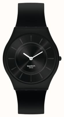 Swatch Ликириция | кожа классическая | черный ремешок SS08B100-S14