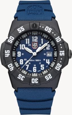 Luminox Navy Seal 3550 Series (44mm) Blue Dial / Blue NBR Rubber Strap Watch XS.3553