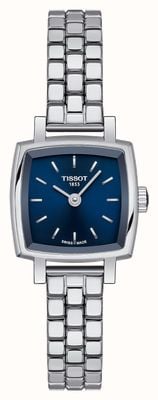 Tissot Прекрасный квадратный (20 мм) синий циферблат / нержавеющая сталь T0581091104101