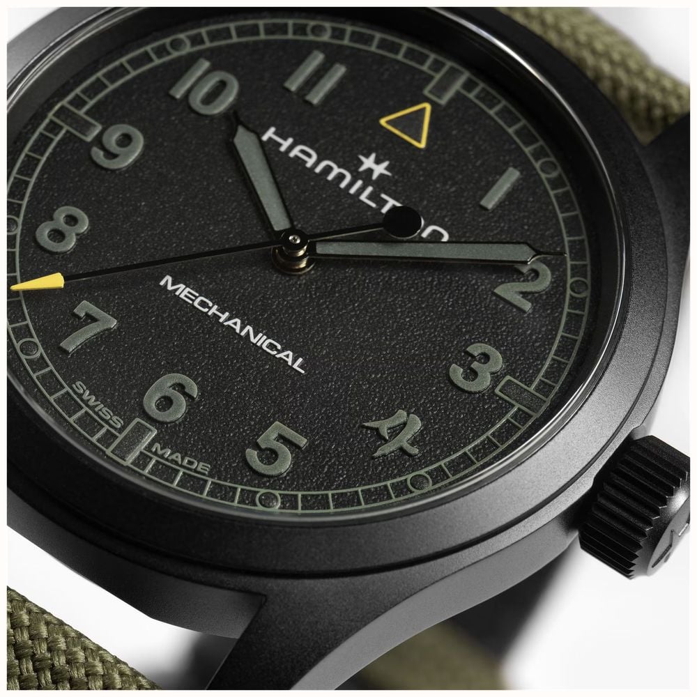 Hamilton Khaki Field Mechanical *Call of Duty - Modern Warfare 4* (38mm) Black Dial / Green Textile Strap H69469930 - autre vue 3