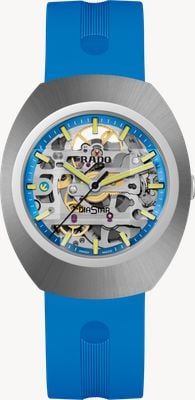 RADO Diastar Original Skeleton Limitierte Auflage (38mm) Skelettzifferblatt / strukturierte Kautschukarmband-Uhr R12169209