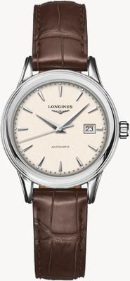 LONGINES Flagship Automatic (30mm) Beige Dial / Brown Leather Strap L43744792