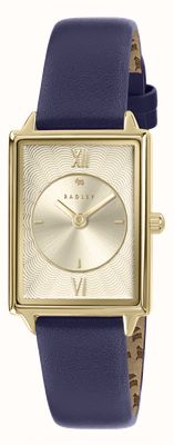 Radley Albion Avenue (24mm) Gold Wave Dial / Blue Leather Strap RY21854