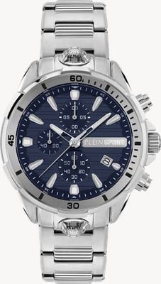 Plein Sport IMPACT Chronograph (46mm) Blue Dial / Stainless Steel Bracelet PSBEA0524