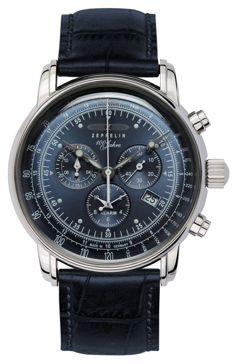 Zeppelin Chronographe Ã  quartz 100 ans (42 mm) cadran bleu montre