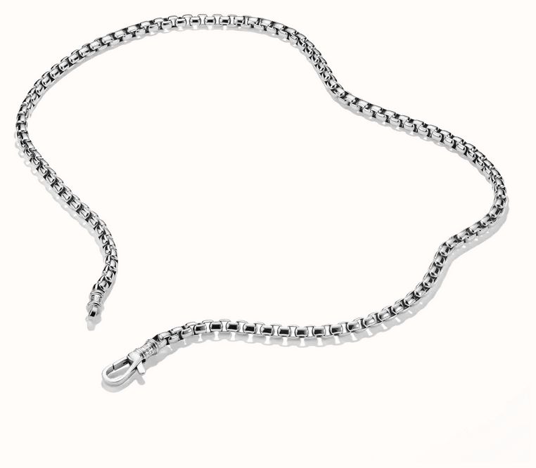 Thomas Sabo Thomas Sabo Rebel at Heart Men's 5.2mm Stainless Steel Box Chain Necklace KE2398-S01-53-L55 - vista alternativa 2