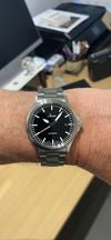 Customer picture of Sinn 556 I Automatic (38.5mm) Glossy Black Dial / H-Link Stainless Steel Bracelet 556.010 TWO LINK BRACELET