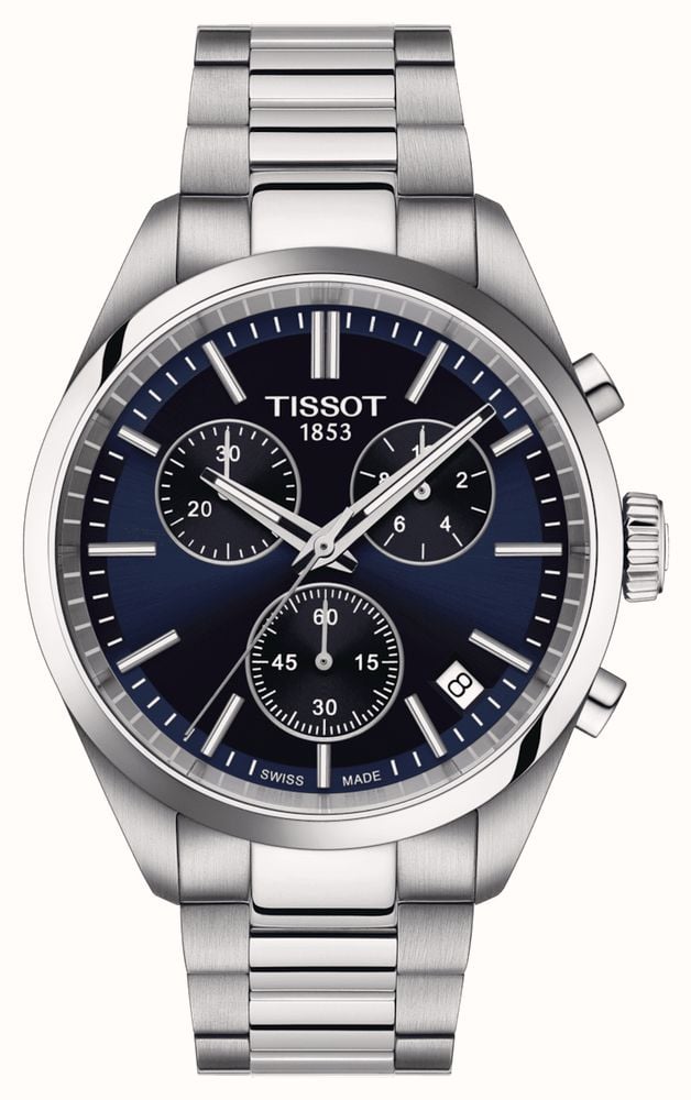 Tissot PR 100 Chronograph (40mm) Blue Dial Stainless Steel
