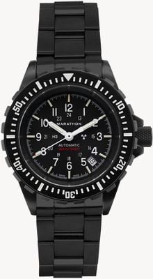 Marathon Quadrante nero automatico Gsar Large Diver antracite (41 mm) / bracciale in acciaio inossidabile con pvd nero WW194006BK-0109