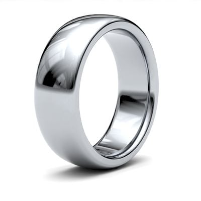 James Moore & Co | 9ct 白金 | 7毫米 | 重 | 高级宫廷尺寸 | ag_7lhp-9w AG_7LHP-9W