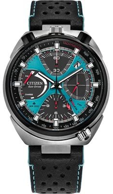 Citizen Promaster Bullhead Racing Chronograph Limited Edition (45mm) Light Blue Dial / Black Leather Strap AV0106-01L