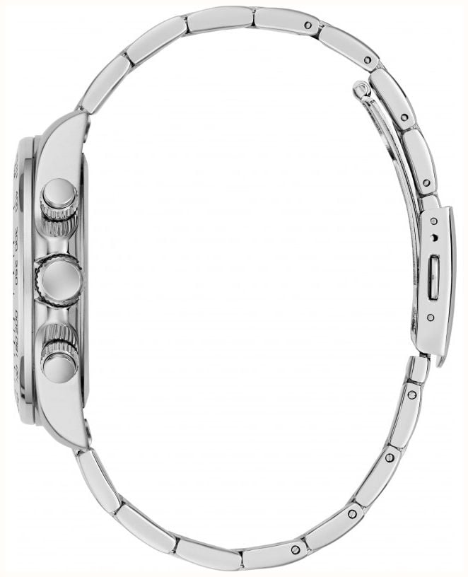 Guess Men's Arthur Black Sunray Dial Silver-Tone Stainless Steel Bracelet GW1058G8 - alternate view 4
