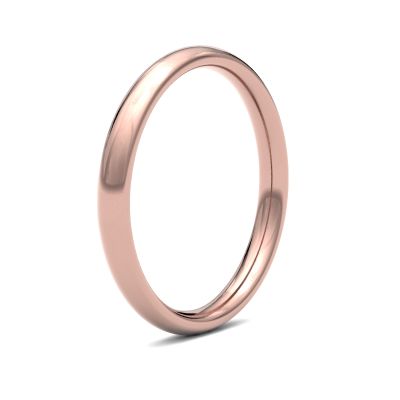James Moore Wedding Ring | 9ct 玫瑰金 | 2.5毫米 | 重 | 传统宫廷尺寸 | ag_2.5ghc-9r AG_2.5GHC-9R