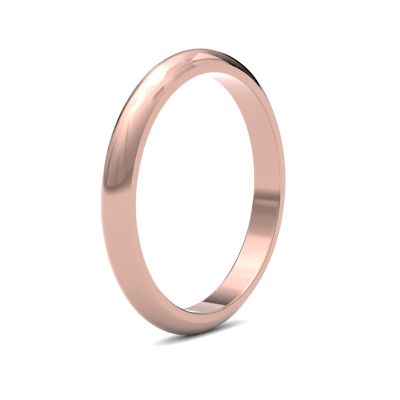 James Moore Wedding Ring | 9ct 玫瑰金 | 2.5毫米 | 重 | D 型 | ag_2.5lhd-9r AG_2.5LHD-9R