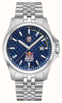 Luminox Dress Field Red Bull Racing Limited Edition (43mm) Blue Chequered Dial / Stainless Steel Bracelet Watch XL.2523.ARB.N
