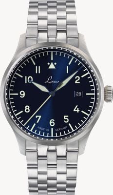 Laco Stuttgart PRO Automatic (40mm) Blue Sunray Dial / Stainless Steel Bracelet Watch 862141-FPA-40-U-D-X-A-T-U-B-A-M-R