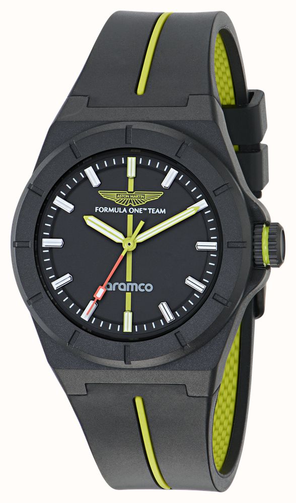 Aston Martin Aramco Formula One™ Team SHD Quartz (38mm) Black Dial / Black Silicone Strap MTFH1F601 - alternatieve weergave 2