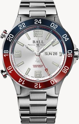 Ball Watch Company Roadmaster Marine GMT (42mm) Silver Dial / Titanium & Stainless Steel Bracelet DG3222A-S1CJ-SL