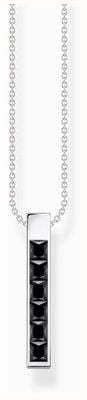Thomas Sabo Bar Pendant Necklace | Sterling Silver | Black Zirconia | 45cm KE2113-643-11-L45V