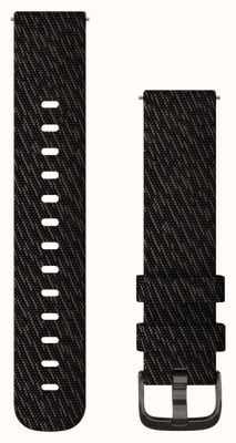 Garmin Cinturino a sgancio rapido (20 mm) nylon intrecciato pepe nero / hardware ardesia - solo cinturino 010-12924-13