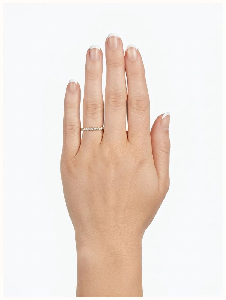 0.25ct Round Brilliant Natural Diamond 9ct Yellow Gold Half Eternity Ring HET100112/Y - vista alternativa 4