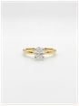 0.50ct Oval Natural Diamond 18ct Yellow Gold Solitaire Ring J93634