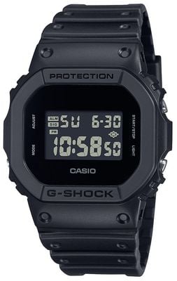 Casio G-Shock 5600 (42,8 mm) digitales Zifferblatt / schwarzes Armband aus biobasiertem Harz DW-5600UBB-1ER