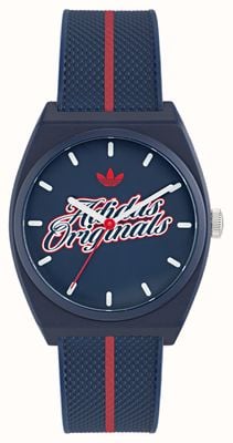 Adidas プロジェクト2（38mm）ダークブルー文字盤/ダークブルーラバーストラップ AOST26030