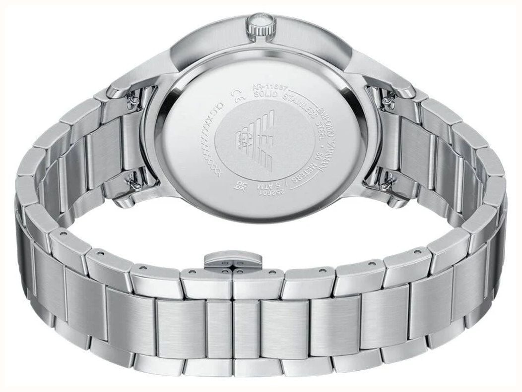 Emporio Armani Men's Stainless Steel Navy Blue Dial & Stainless Steel Bracelet AR11837 - vue alternative 5