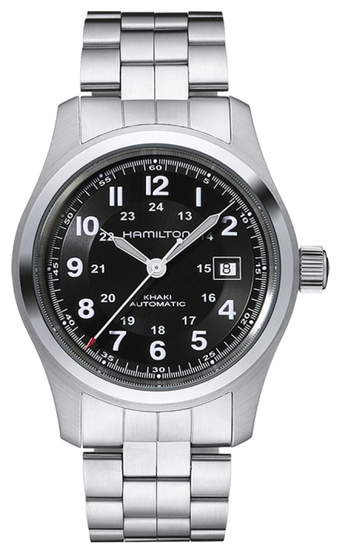 Hamilton Champ kaki automatique (42 mm) cadran noir / montre-image-37316