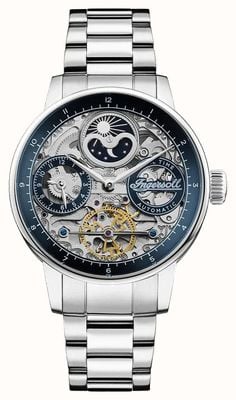 Ingersoll THE JAZZ Automatic (42mm) Skeleton Dial / Stainless Steel Bracelet I07707