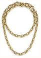 Olivia Burton Honeycomb Geo Gold Plated Chain Link Necklace 24100609