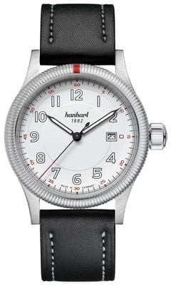 Hanhart PIONEER One Automatic (42mm) White Dial / Black Leather Strap - M 762.200-7010
