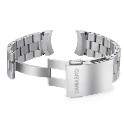 Damasko Brazalete de acero inoxidable de 20 mm con cierre desplegable de fábrica. DAMASKO 20MM BRACELET