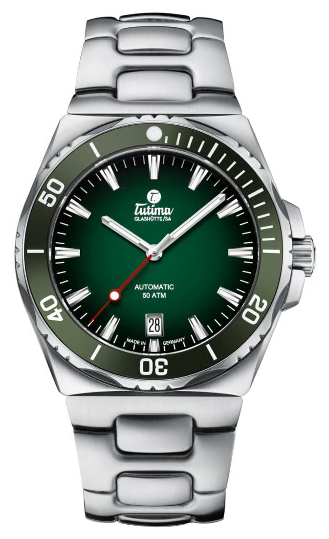 Tutima Glash&Atilde;tte M2 Seven Seas S Automatic 40mm Green D&Atilde; Watch