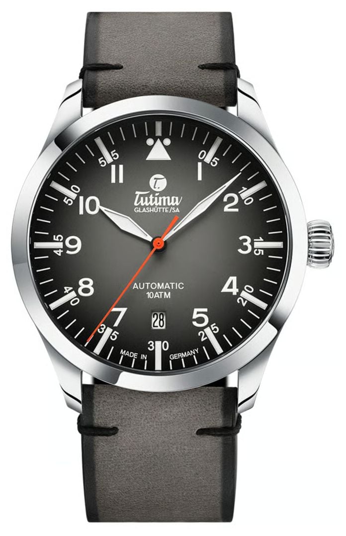 Tutima Glash&Atilde;tte Flieger Automatic 41mm Grey D&Atilde;grade Watch
