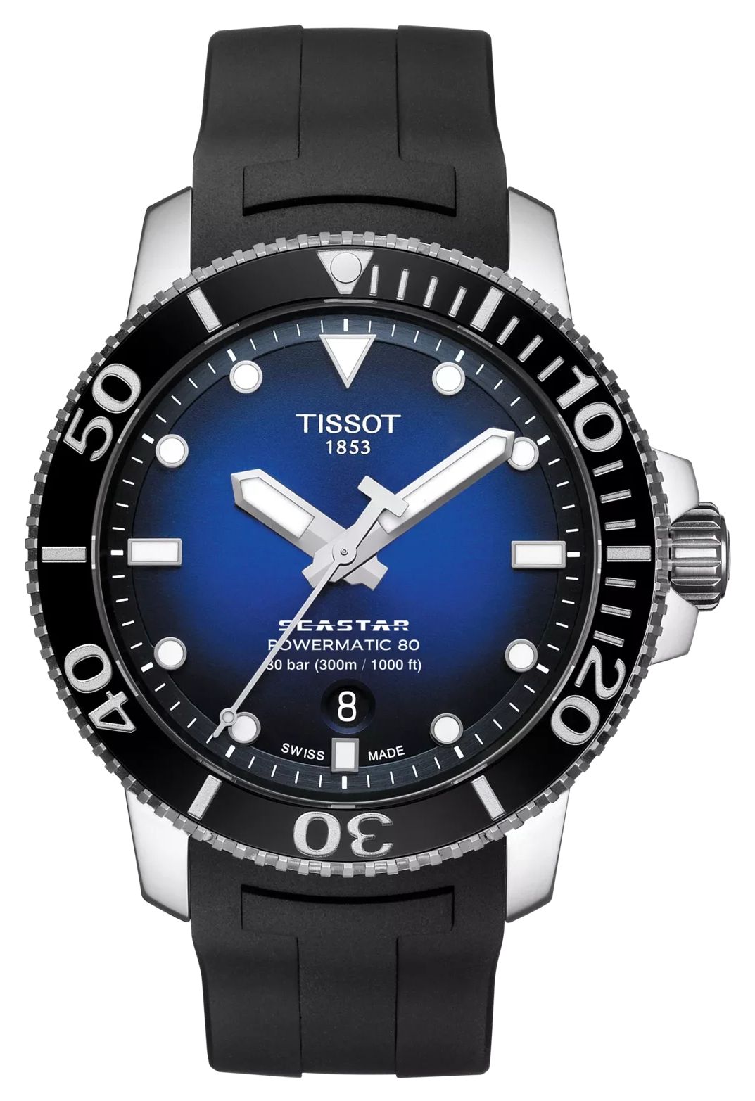 Tissot Seastar 1000 Powermatic 80 (43mm) cadran bleu montre