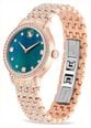 Swarovski Imber watch, Swiss Made, Metal bracelet, Green, Rose gold-tone finish 5746221 - alternate view 2