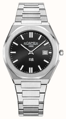 Roamer R8 Gents Quartz (41mm) Black Dial / Stainless Steel Bracelet 972980 41 85 20