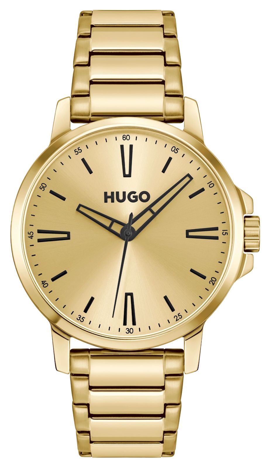 HUGO #cadran lisse (41 mm) en or / bracelet en acier montre